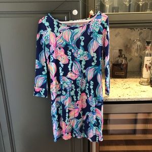 Navy and pink Lilly Pulitzer dress